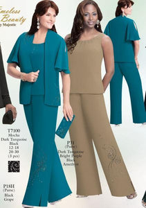 Evening pants suits for womens